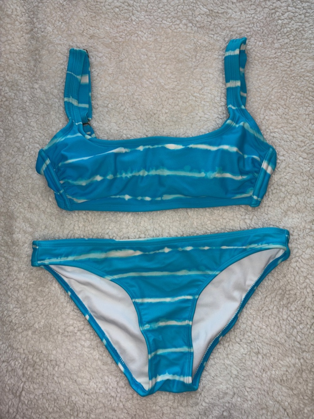 Xhilaration Blue & White Stripe Bikini Set